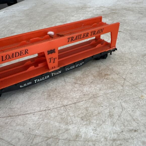 Vintage TYCO HO Scale Auto Loader Frisco Trailer Train Car SL-SF 2530 - no cars - Picture 9 of 12